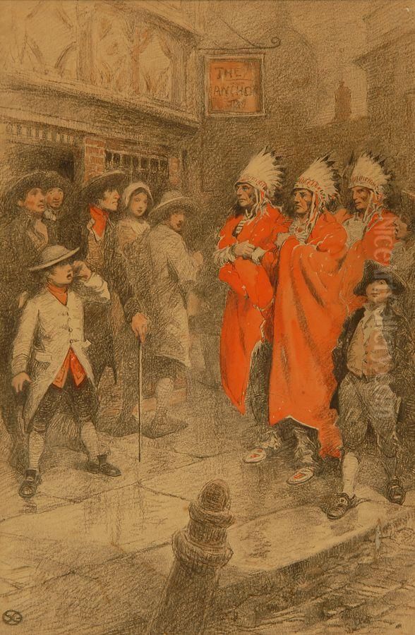 Conrad Rubbed His Eyes - He Looked Again Oil Painting by Elizabeth Shippen Green