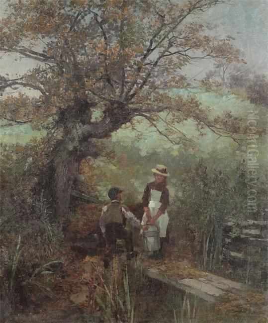At The Well Oil Painting by Thomas Greenhalgh