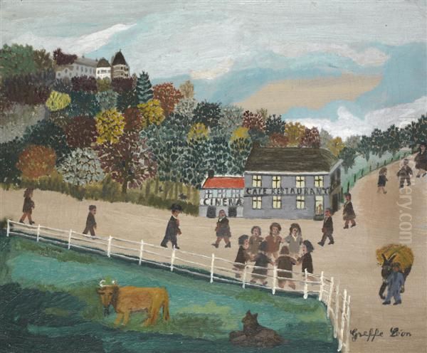 La Fete Au Village Oil Painting by Leon Greffe