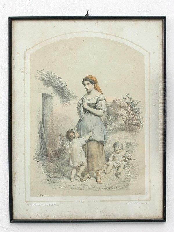 Etudes Et Motifs Oil Painting by Francois, Francisque Grenier De Saint Martin