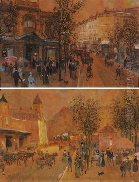 Veduta Di Parigi Oil Painting by Henry