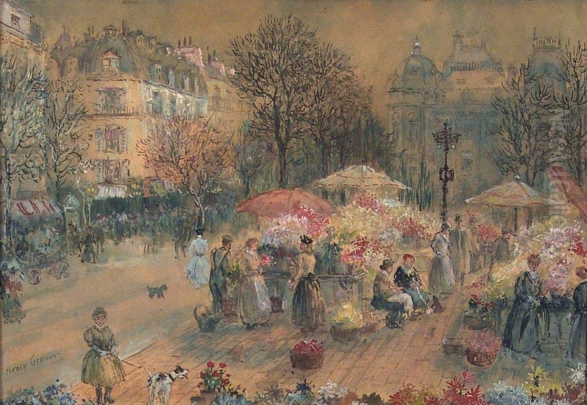 Floristas Oil Painting by Henry