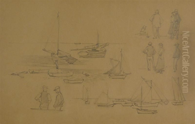 Sketch, Monhegan Island, Maine Oil Painting by Walter Griffin