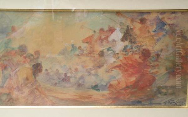 Scene De Bataille Oil Painting by Gabriel Griffon