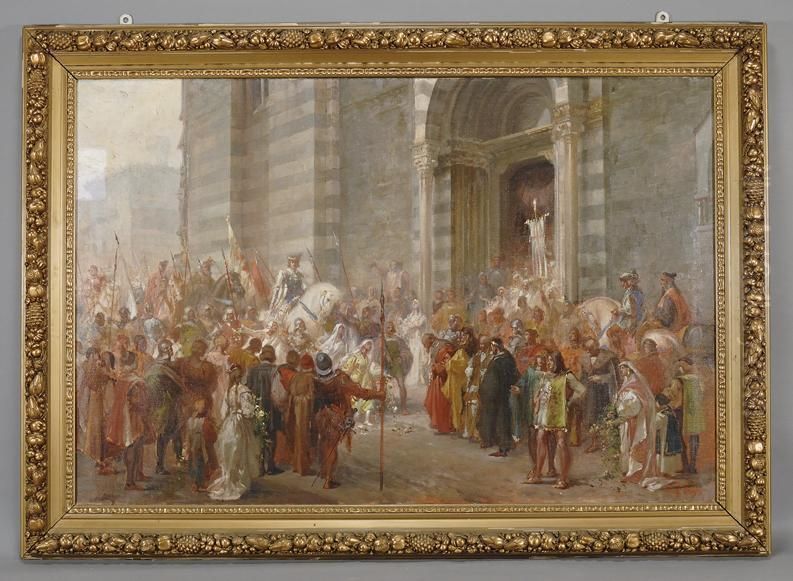 L'entrata Di Luigi Xii A Genova Nella Cattedrale Di San Lorenzo Oil Painting by Giovanni Grifo