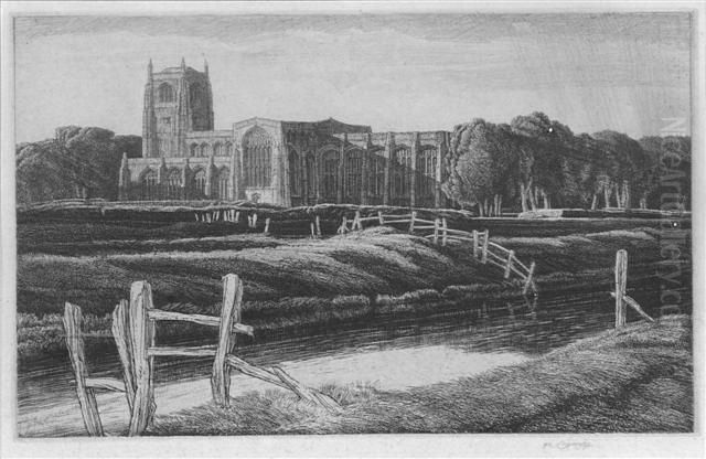 Tattershall Cathedral Oil Painting by Frederick Landseer Maur Griggs