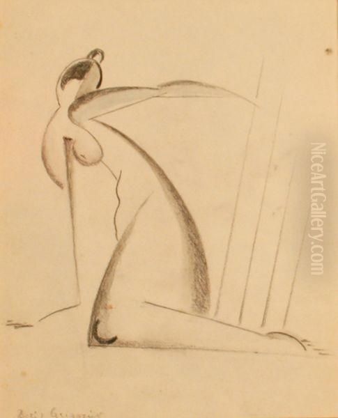 Nu Oil Painting by Boris Dmitrievich Grigoriev