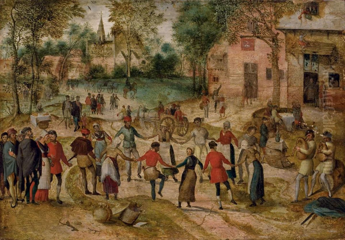 La Danse Des Paysans Oil Painting by Jacob Grimmer