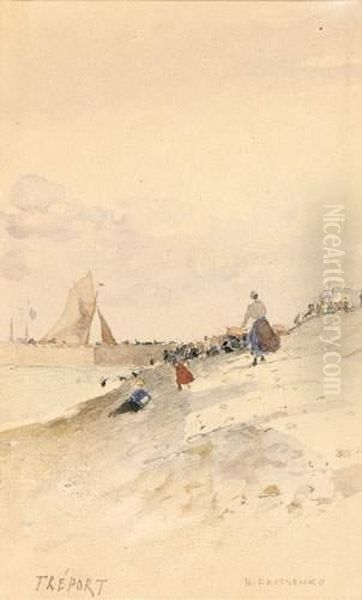 Le Treport Oil Painting by Nikolai Nikolaevich Gritsenko