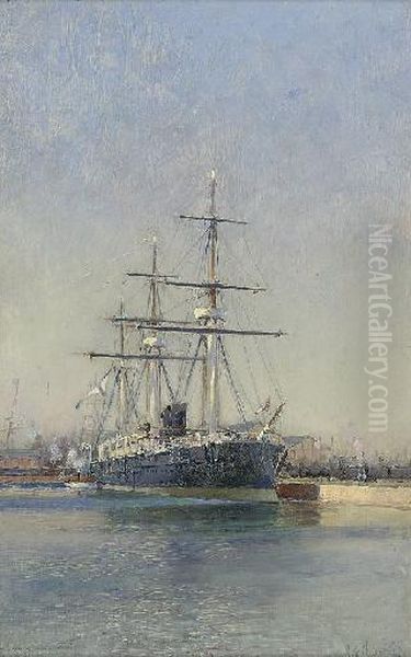 The Russian Imperial Yacht 
Standart Oil Painting by Nikolai Nikolaevich Gritsenko