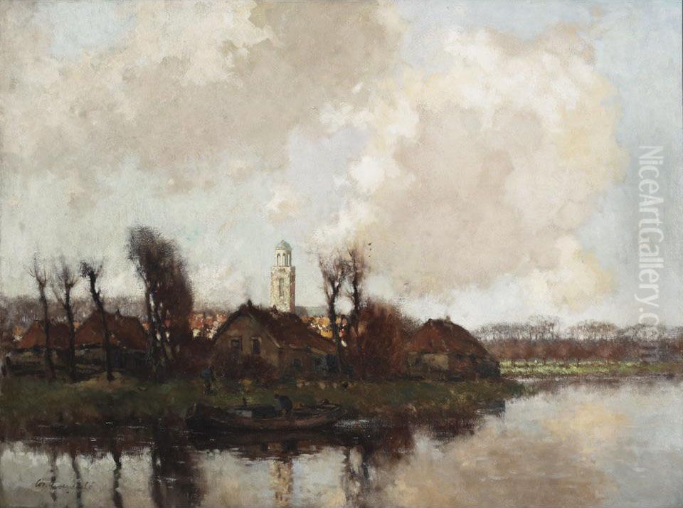 Nieuwkoop Oil Painting by Cornelis Groeneveld