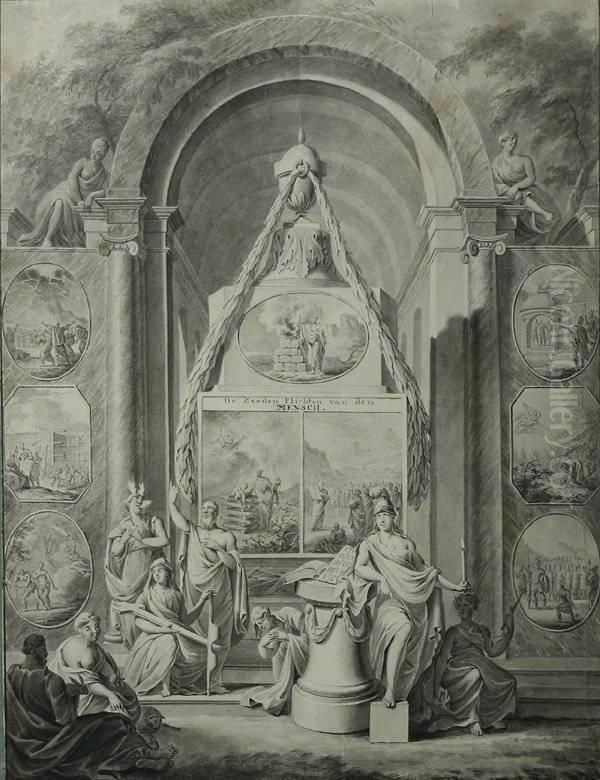 De Zeepen Plichten Van Den Mensch Oil Painting by Cornelis Groeneveld