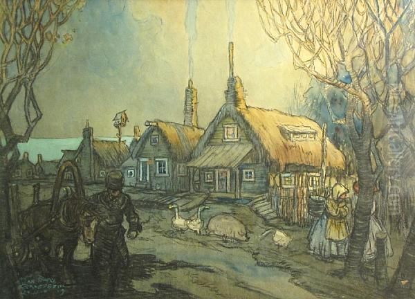 Russia Oil Painting by Daniel Sayre Groesbeck