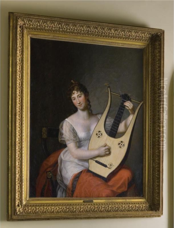 Portrait Of Federica Von Mecklenburg-strelitz Oil Painting by Friederich Carl Groger