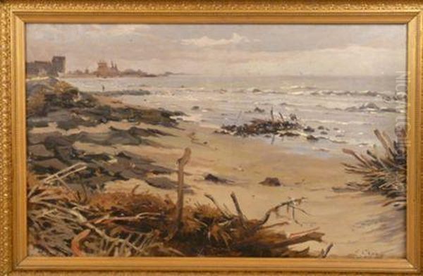 Coney Island Oil Painting by Eugeniusz Gros