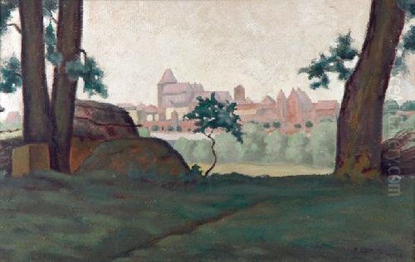 Panorama Torunia Oil Painting by Eugeniusz Gros