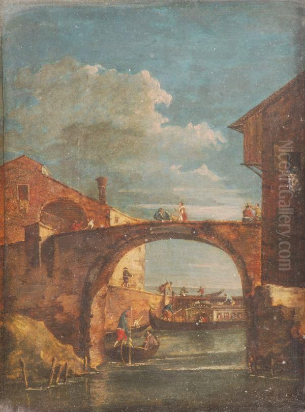 The Porta Del Dolo Oil Painting by Giacomo Guardi