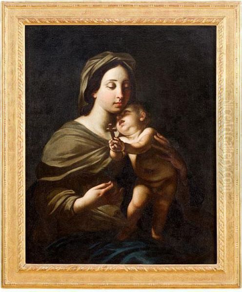 Vergine Con Bambino Oil Painting by Francesco Guarino