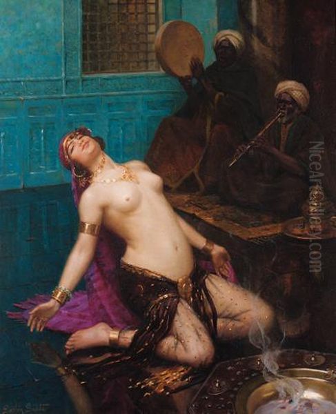 Harem Dancer Oil Painting by Gaston Guedy