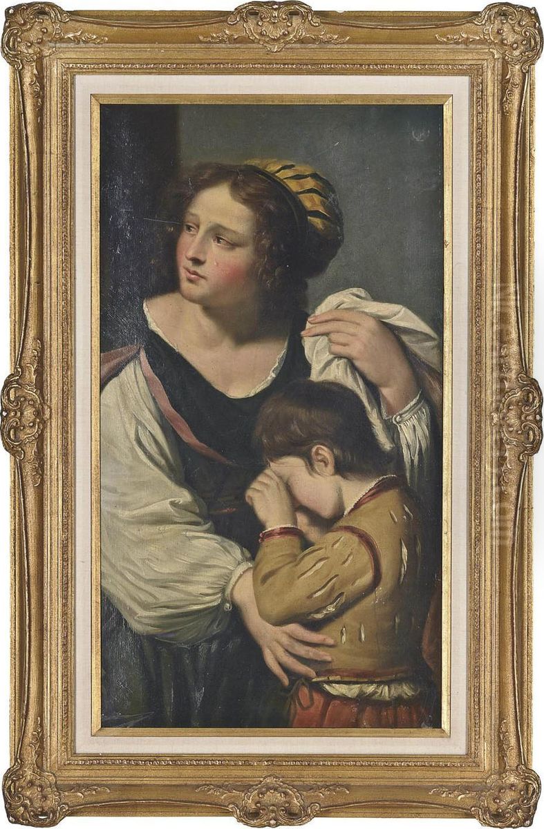 Hagar And Ishmael Oil Painting by Giovanni Francesco Barbieri