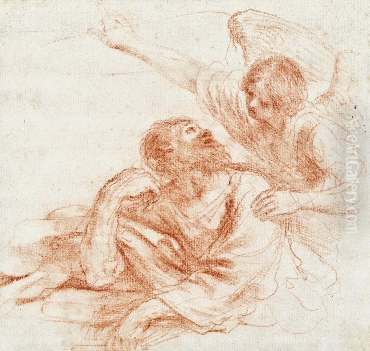 Vision Of An Angel Oil Painting by Giovanni Francesco Barbieri