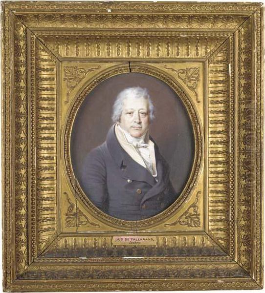Portrait Du Duc Archambaud De Talleyrand, En Buste Oil Painting by Jean Urbain Guerin