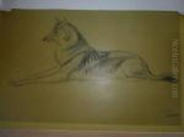 Le Loup. Oil Painting by Gustave Guetant