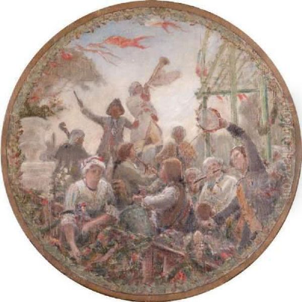 La Fete Revolutionnaire Oil Painting by Alexandre-Gaston Guignard