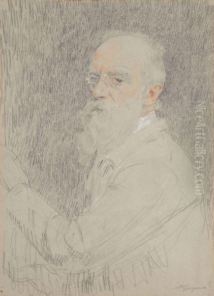 Autoportrait Oil Painting by Francois Joseph Guiguet