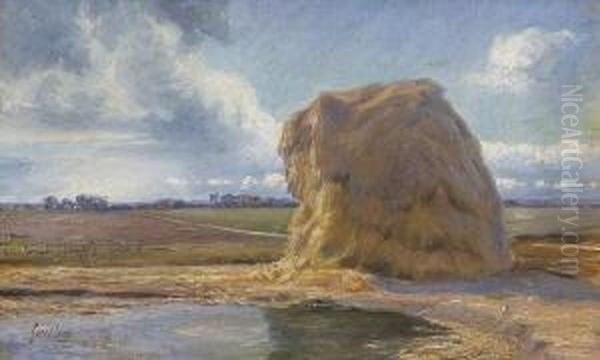 Sommerlandschaft Oil Painting by Franz Paul Guillery