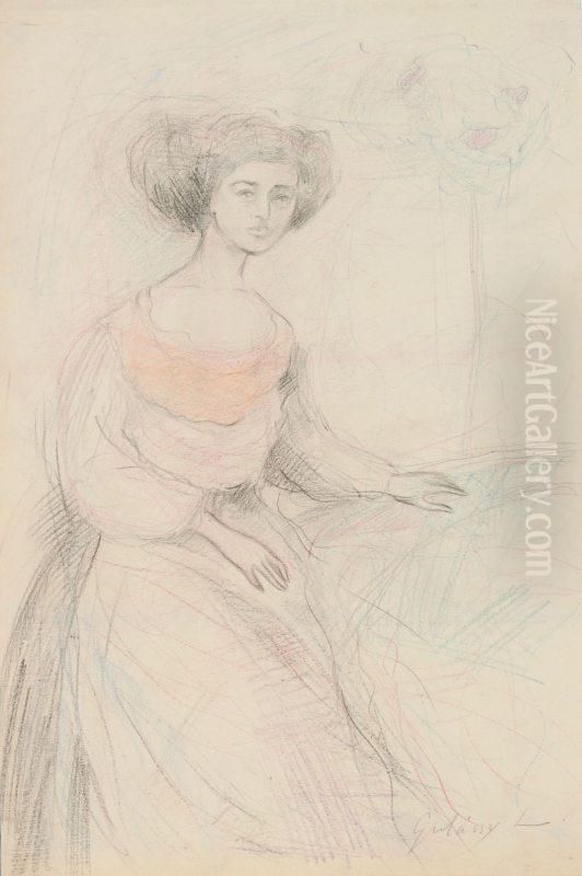 Lany Rozsafanal Oil Painting by Lajos Gulacsy