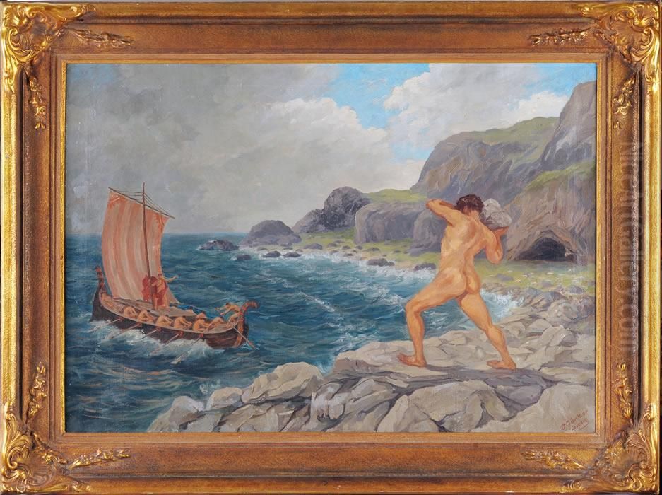 Nordische Mythologische Szene Oil Painting by Otto Gunther-Naumburg