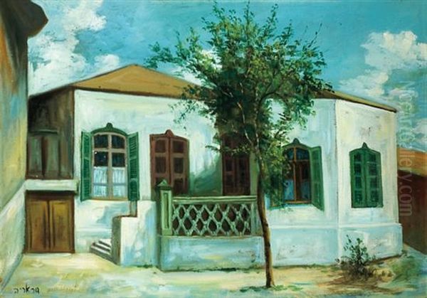 Rabikov House Oil Painting by Meir Gur-Arie