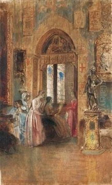 Interno Rinascimentale Oil Painting by Sebastiano Guzzone
