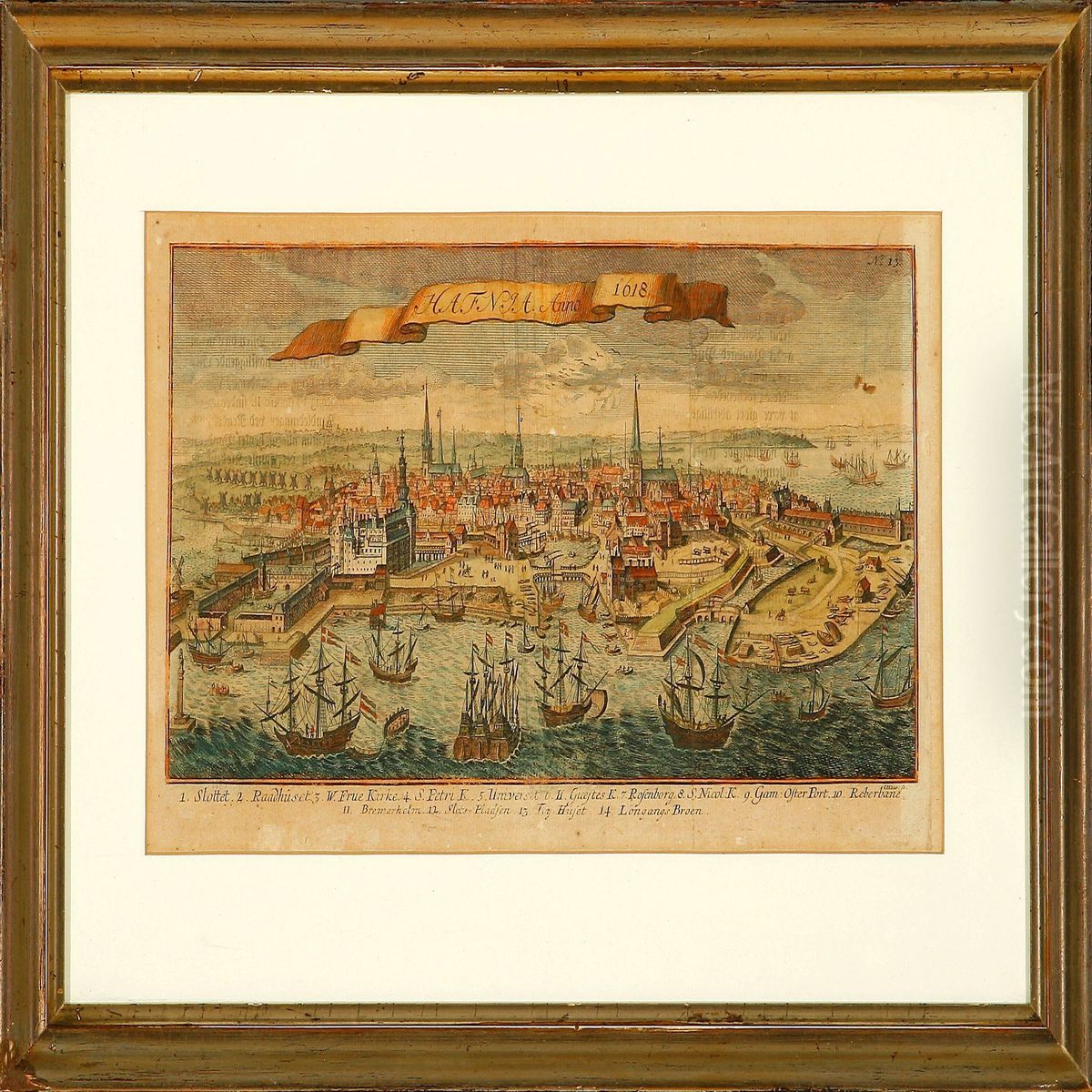 Prospect Of Copenhagen Oil Painting by Johan Jakob Georg Haas