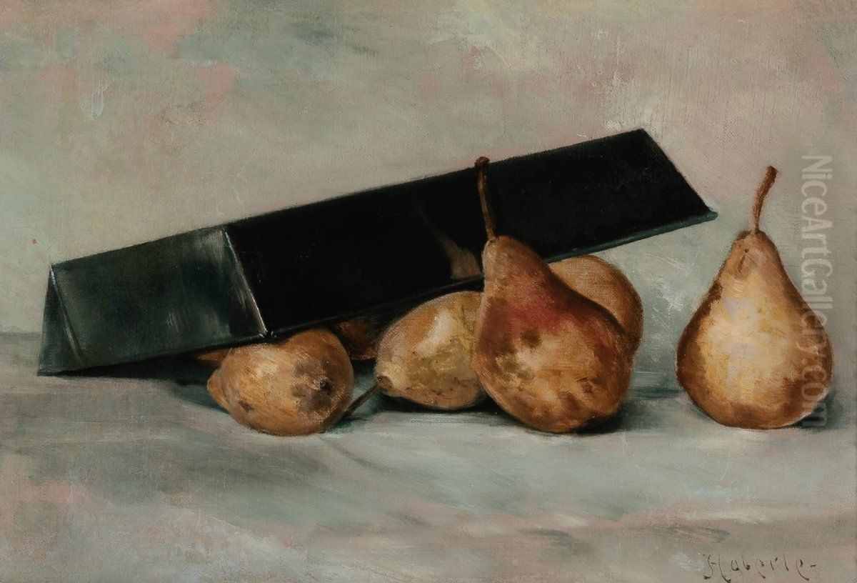Still Life With Pears And Pan Oil Painting by John Haberle