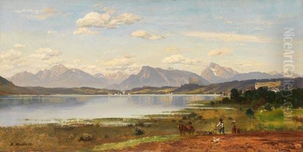 Seenlandschaft Im Salzburger Land Oil Painting by Horst Hacker