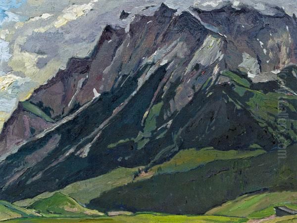 Zugspitze Oil Painting by Rudolf Hafner