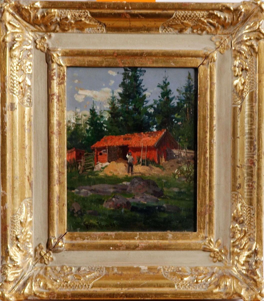 Holada Vid Blidosund Oil Painting by Axel Gillis Hafstrom