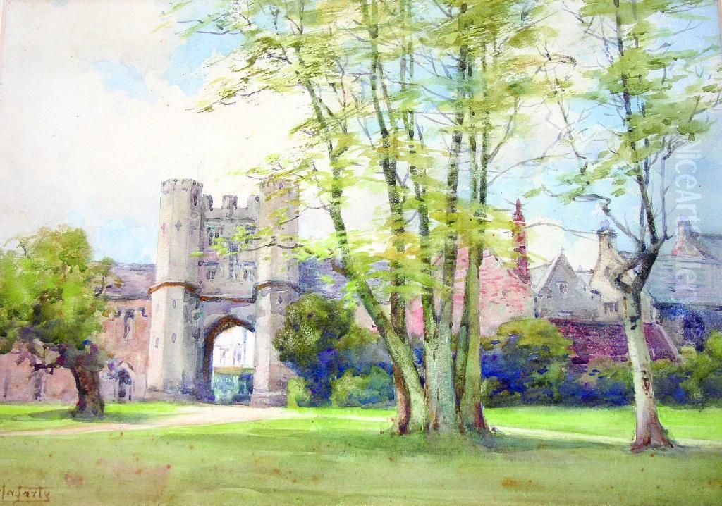 The Bishop's Eye, 
Wells Cathedral Oil Painting by Mary S. Hagarty