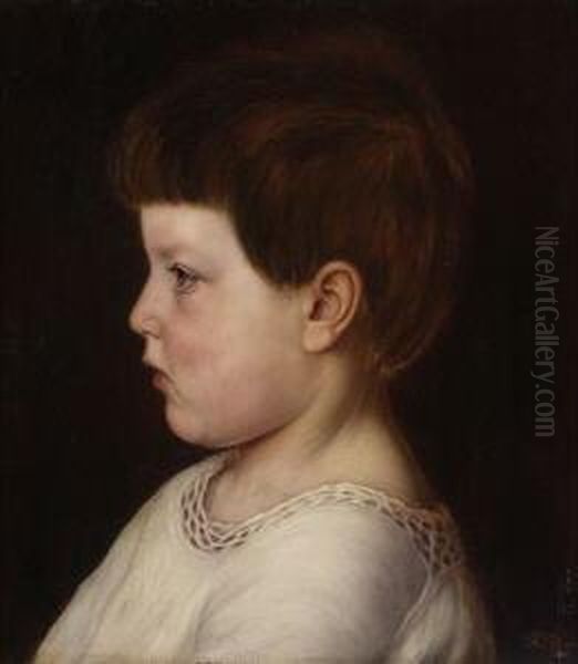 Des Kunstlers Sohn Walther. Oil Painting by Karl Haider