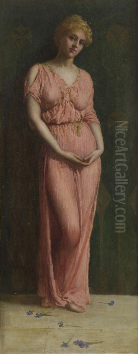 A Lady In A Grecian Dress Oil Painting by John Howard Hale