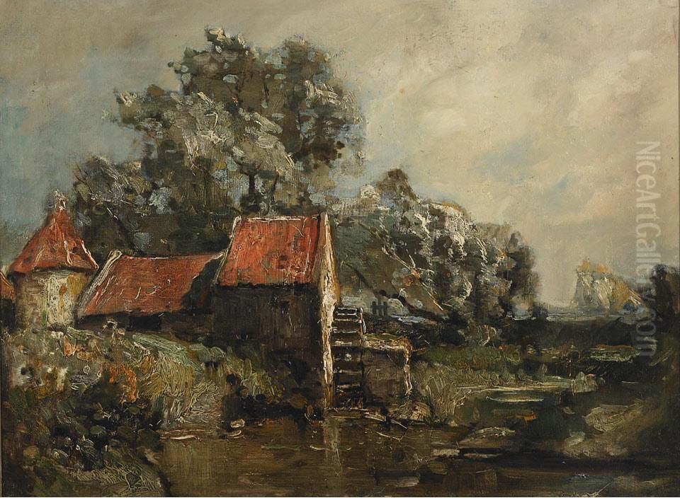 Town Of Musselburgh Oil Painting by Charles Halkerston Woolford