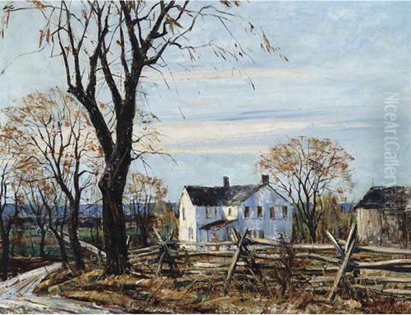 October Afternoon Oil Painting by Joseph Sydney Hallam
