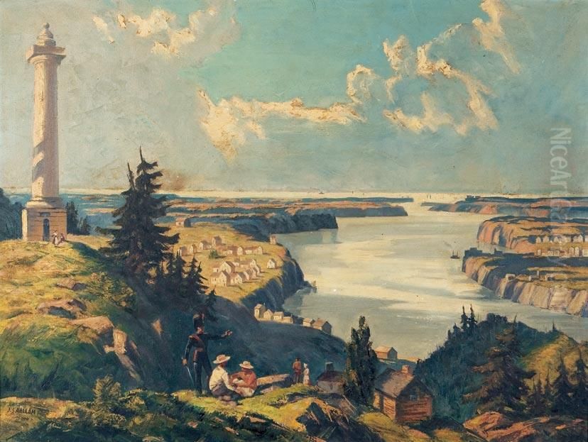 Queenston Heights Oil Painting by Joseph Sydney Hallam