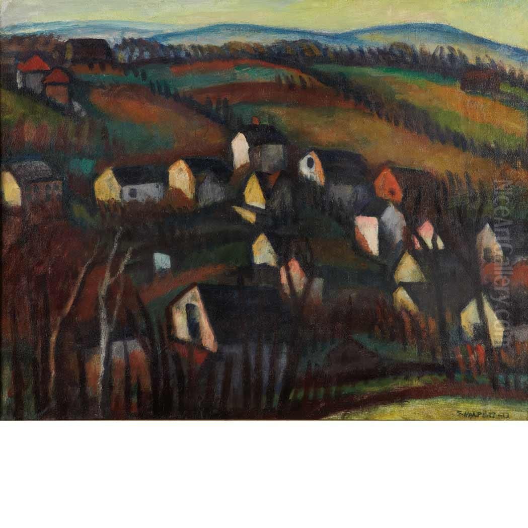 The Hillside Oil Painting by Samuel Halpert