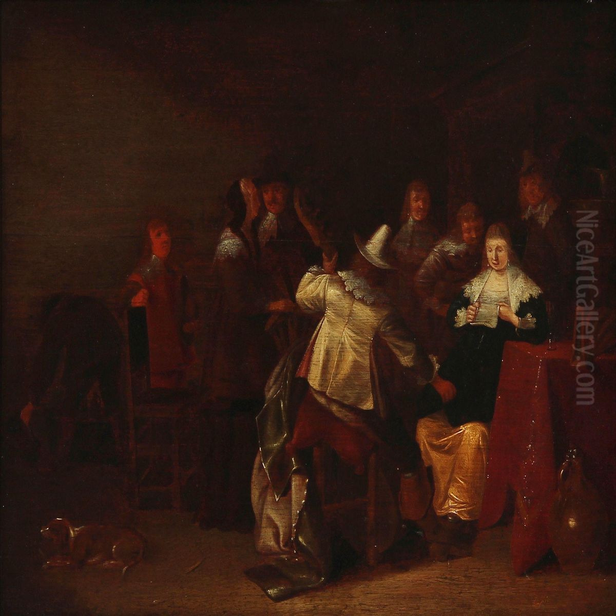 Interior With Musicians Oil Painting by Dirck Hals