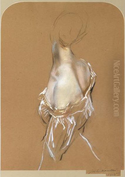 Looking Backward Oil Painting by Mary Riter Hamilton