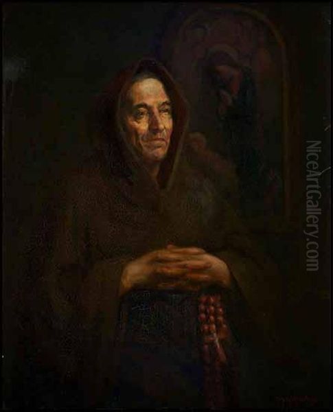 The Father Confessor Oil Painting by Mary Riter Hamilton