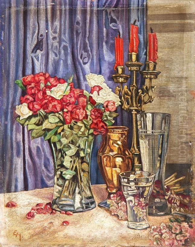Stillleben Oil Painting by Eugen Hamm